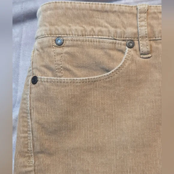 Talbots Corduroy Pants 8P Tan Straight Leg Flawless 5 Pocket Classic Preppy - Picture 3 of 10